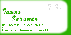 tamas kersner business card